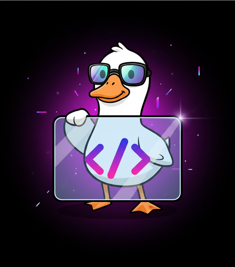 Stacked glass cards with a glowing code-bracket symbol